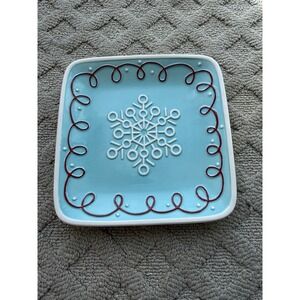 Vintage‎ Hallmark Cheese Plate/ Serving Tray Winter Snowflake